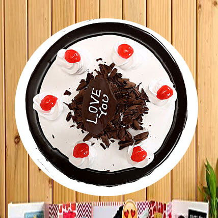 Love You Valentine Black Forest Cake