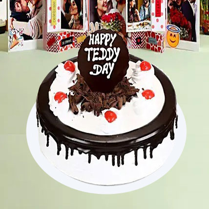 Teddy Day Black Forest Cake