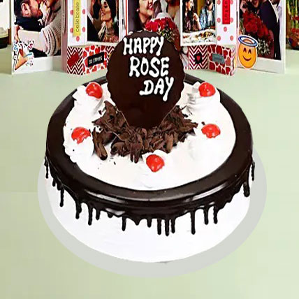 Rose Day Black Forest Cake